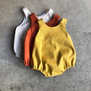 Baby Reversible Romper PDF Sewing Pattern, Unisex