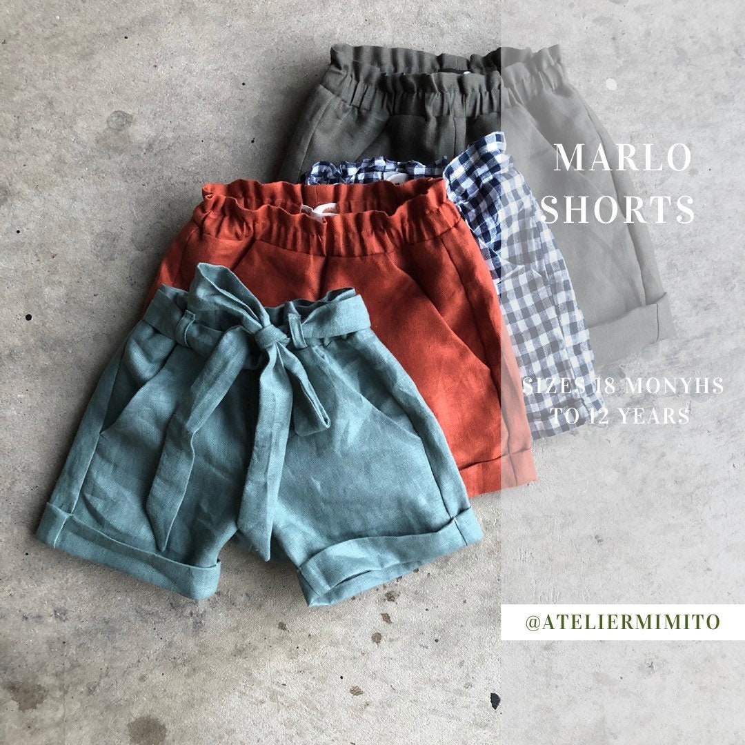 Unisex Kids Pocket Shorts PDF Sewing Pattern Etsy
