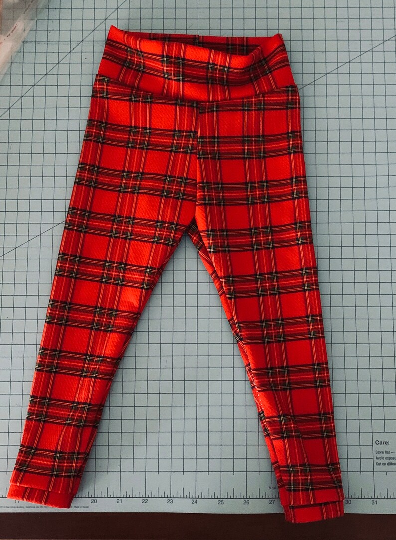 christmas plaid leggings