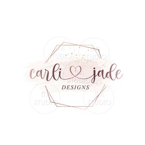 Pastel Pink Logo - Boutique Logo - Premade Logo Design - Store Logo - Pink  Watercolor Logo -  Watercolor Logo and Branding -Salon Logo
