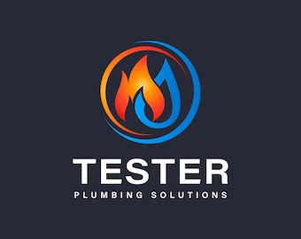Plumbing and Heating  Logo Design Premade Logo Business Branding Plumbers Logo Heating Engineer Logo Home Repair Logo Brand Logo Plumber