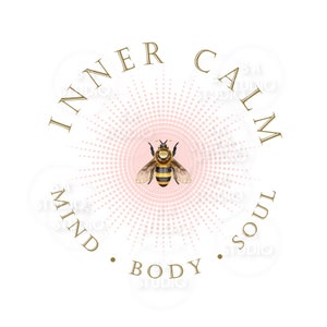 Honey Bee Health Logo - Bee Branding - Bee Logo - Apiary Logo - Premade Logo Design - Bee Beauty Branding - Logo Design and Branding Package