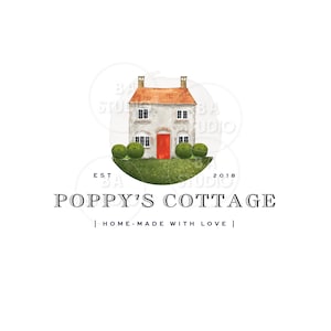 Cottage Logo - Farmhouse Logo - Farm Logo - Premade Logo Design -  Farm Logo and Branding - House Logo - Rustic Logo - Countryside Logo