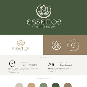 Luxury Gold Lotus Logo Design - Wellness Brand Template for Canva