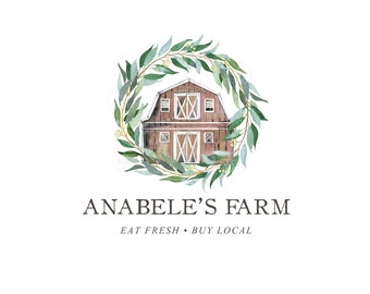 Bauernhof-Logo - Vorgefertigtes Logo-Design und Branding - Bauernhof-Shop-Logo - Bauernhof-Logo - Bio-Landbau-Logo - Lebensmittelgeschäft-Logo - Bauernhof-Logo