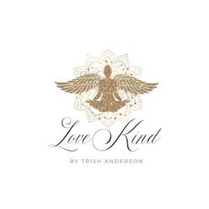 Wellbeing Logo - Meditation Branding - Mystic Logo - Gold Wings Logo - Premade Logo Design - Nature Logo - Logo Design and Branding Package