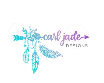 Dreamcatcher Logo  Branding- Premade Logo Design - Nature Logo - Logo Design and Branding Package - Wellbeing Logo - Mystic Logo -Teal Logo