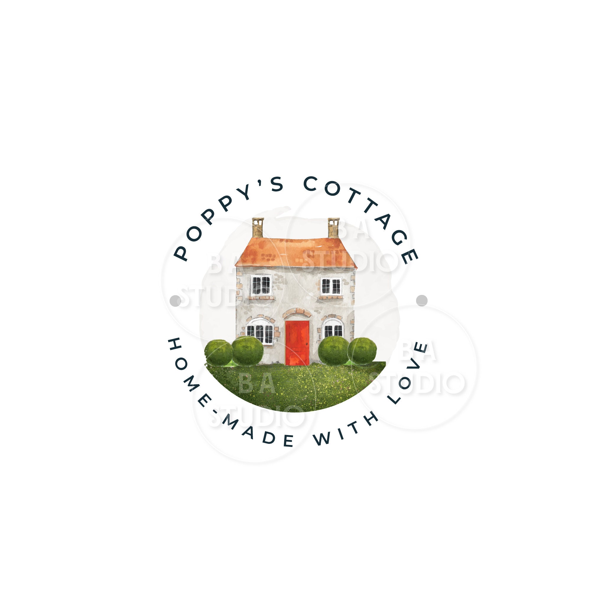 Cottage Logo - Farmhouse Logo - Farm Logo - Premade Logo Design -  Farm Logo and Branding - House Logo - Rustic Logo - Countryside Logo