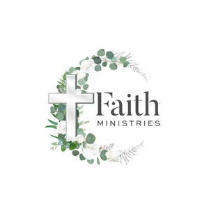 Logotipo do Faith Ministries - Design de logotipo pré-fabricado - Pacote de design e marca - Logotipo da cruz - Logotipo religioso - Logotipo da igreja - Logotipo da cerimônia