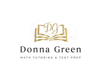 Tutor Logo - Teacher Logo - Online Tutor Logo - Premade Logo Design -  Tutor Logo Design - Book Logo Design - Schooling Logo - Writer