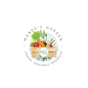 Vegetable Box Logo  -Premade Logo Design -- Vegetables Logo - Farm Logo - Organic Logo and Branding - Nutrition Logo - Veg Boxes Logo