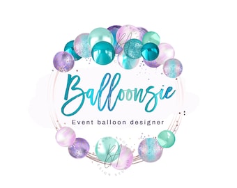 Balloons Logo Design, Party Logo and Branding Design, Balloon Decor Logo, Balloon Circle Design, Balloon Garland, Birthday Party Balloon