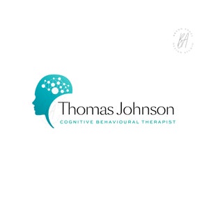 Hersenen logo ontwerp kant-en-klaar, logo psychiater, therapeut logo CGT-logo, logo geestelijke gezondheid, counseling logo-ontwerp, logo-branding psychologie