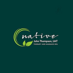 Green Leaf Circle Logo, Nature Logo Design, Healing Logo, Naturopath Logo, Organic Logo, Wellness Logo Design, Spa Logo, Massage Logo Design