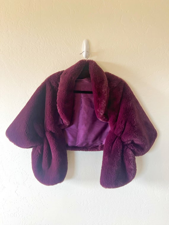 Faux Fur Deep Purple Stole