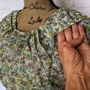floral green sheer summer dress