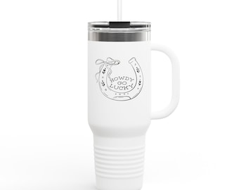 Vaso térmico Howdy Go Lucky Horseshoe de 40 onzas