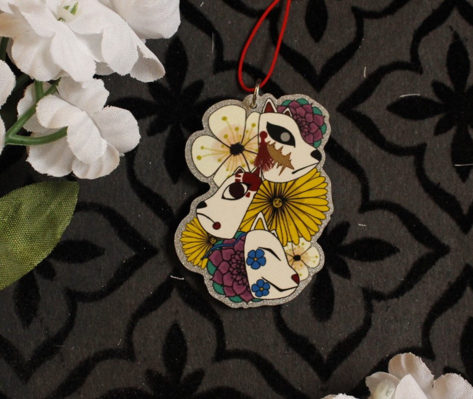 Kitsune Keychain Etsy