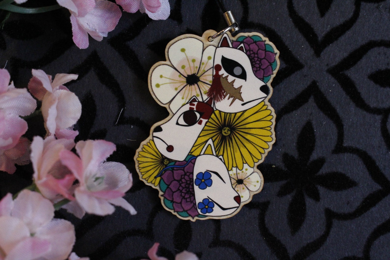 Kitsune Keychain Etsy