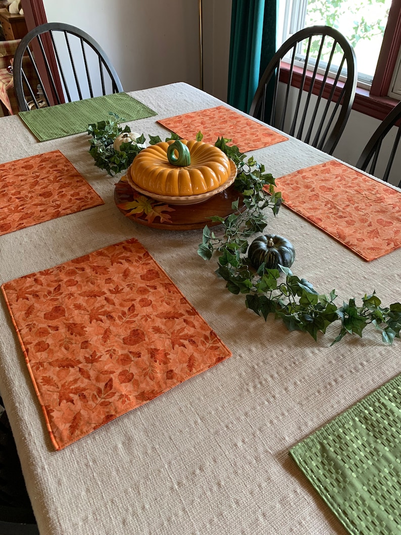 Placemats Fall Placemats Fabric Placemats Set of 4 Etsy