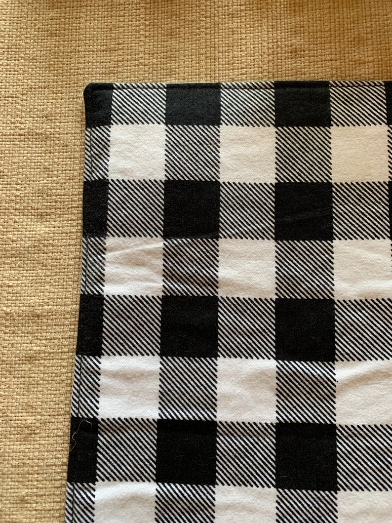 Placemats Buffalo Check Black and White Fall Placemats Etsy