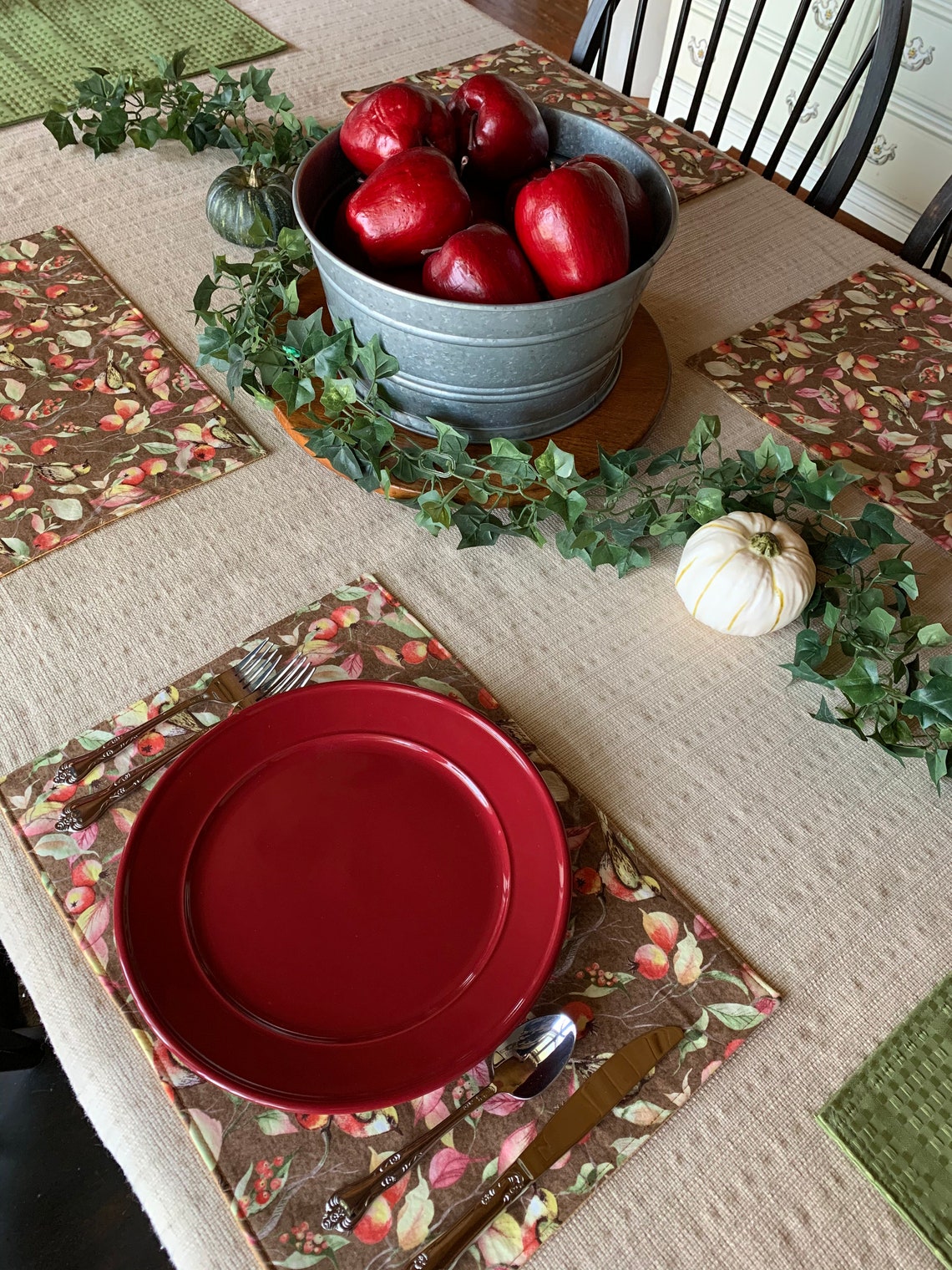 Placemats Fall Placemats Fabric Placemats Set of 4 Holiday Etsy