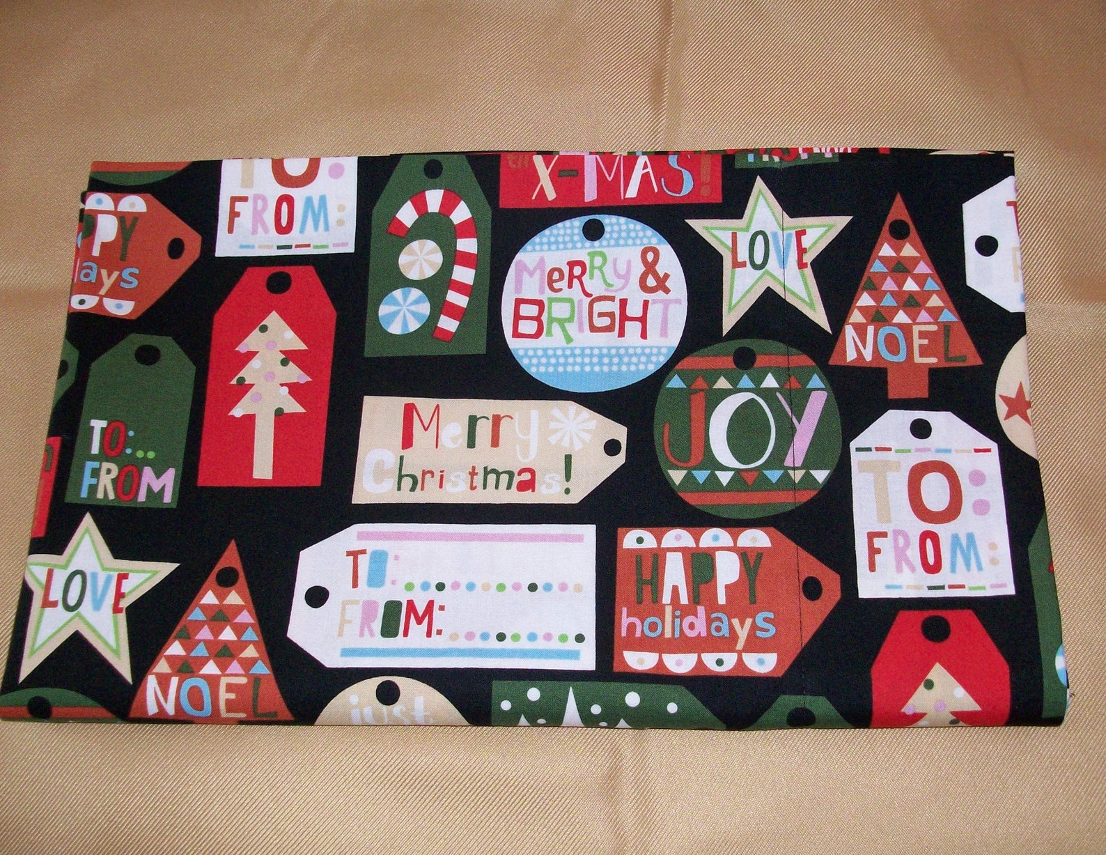 Christmas Gift Tags Pillowcase Standard Pillowcase Cotton Etsy