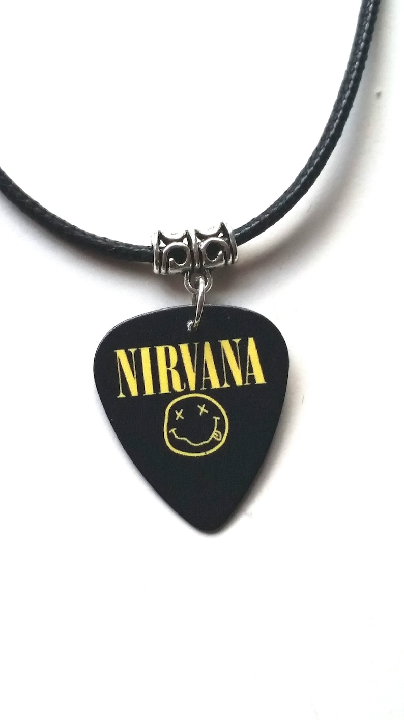 Nirvana Kurt Cobain Guitar Pick Plectrum Pendant Grunge Band Etsy