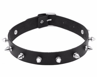 2 STUDDED NECK CHOKER necklace spike costume jewelry studs chocker collar dog 2 STUDDED NECK CHOKER necklace spike costume jewelry studs chocker collar dog