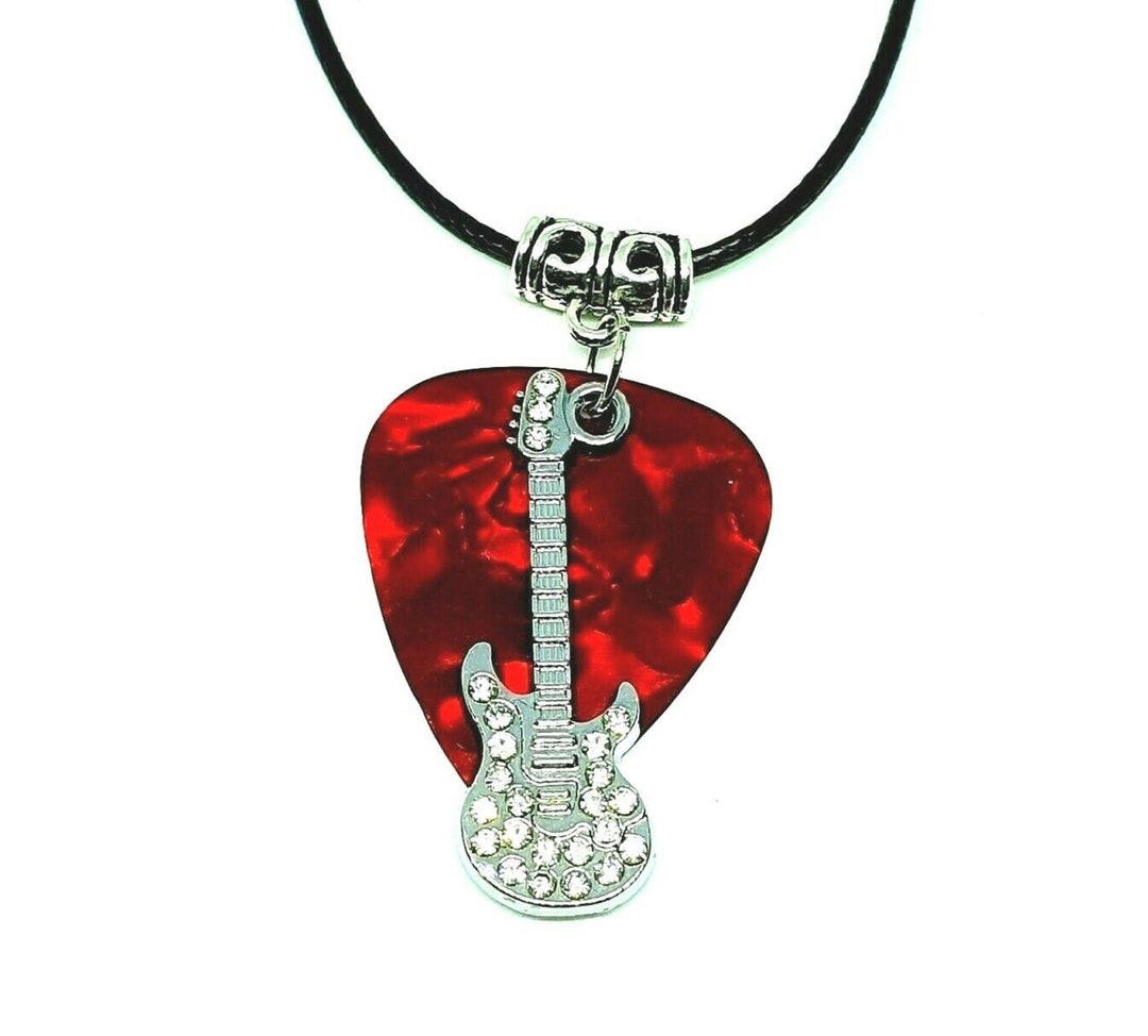 アクセサリー BWL hard rock hotel guiterpick pendant Guitar and Pick 925 Silver Rocker Pendant - Bikerringshop