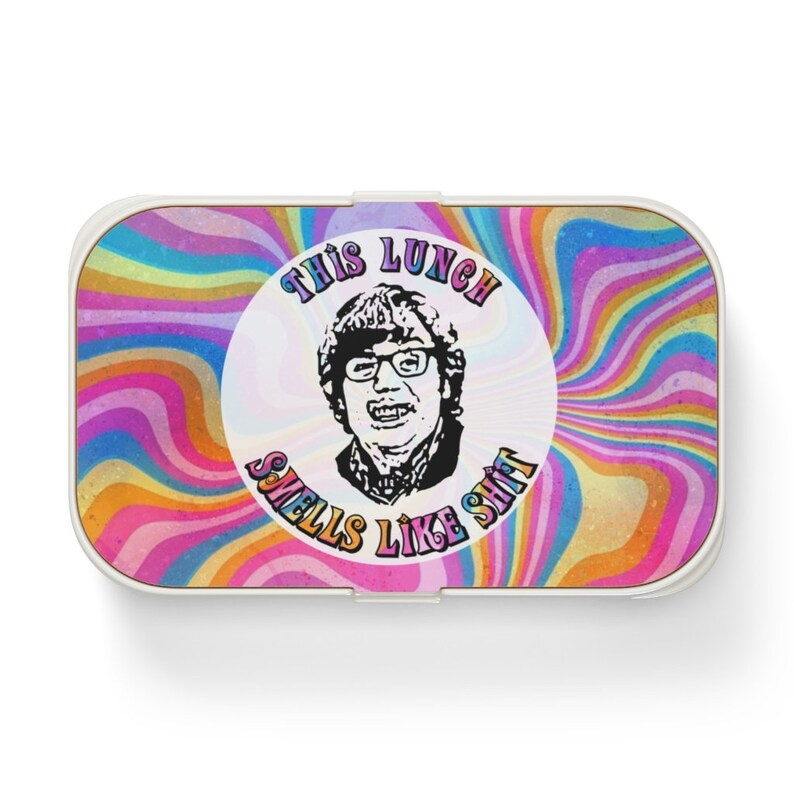 60s Psychedelic Bento Lunch Box Mike Myers Austin Powers This Coffee Smells Like Shit Work Lunch Bag School Container Storage Kitchen Décor imagen 1