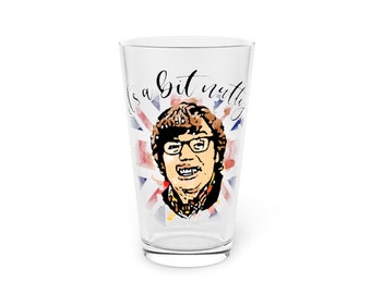 Este café huele a mierda Austin Powers inspiró Union Jack UK Art Pint Glass Beer Prank Funny Dr Evil Mike Myers It's A Bit Nutty 16oz