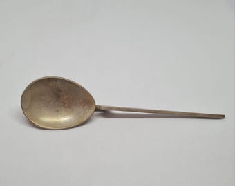 Roman Spoon Reproduction Goose Neck & Pointed Handle in Box Silver Plated