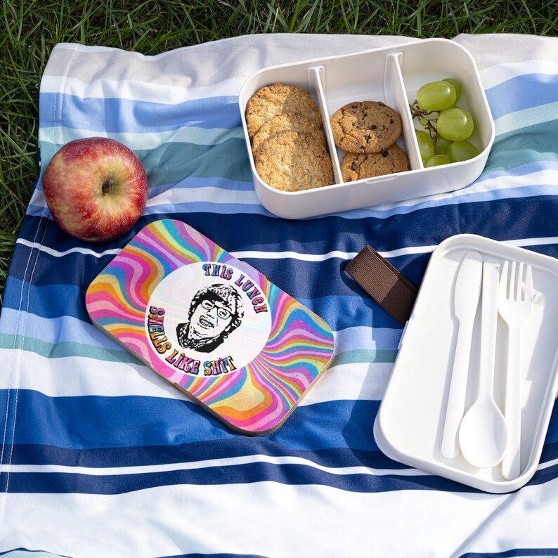 60s Psychedelic Bento Lunch Box Mike Myers Austin Powers This Coffee Smells Like Shit Work Lunch Bag School Container Storage Kitchen Décor imagen 6