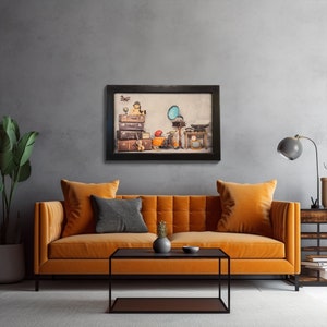 Antique Wood Framed Canvas Print | 24x36 inch frame