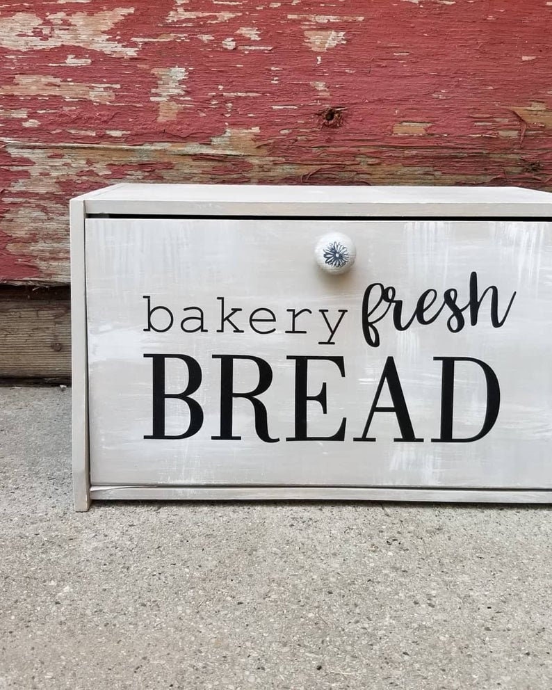 Style bread box Vintage home decor png Bakery Fresh Bread svg Farmhouse