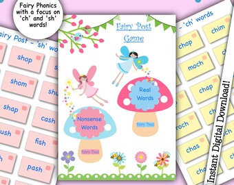 Fairy Resource, Learning to Read, Phonics Game, Letter Sound Game, Teaching Resource, Kids Game, Homeschooling, Primary School Game, Fairies