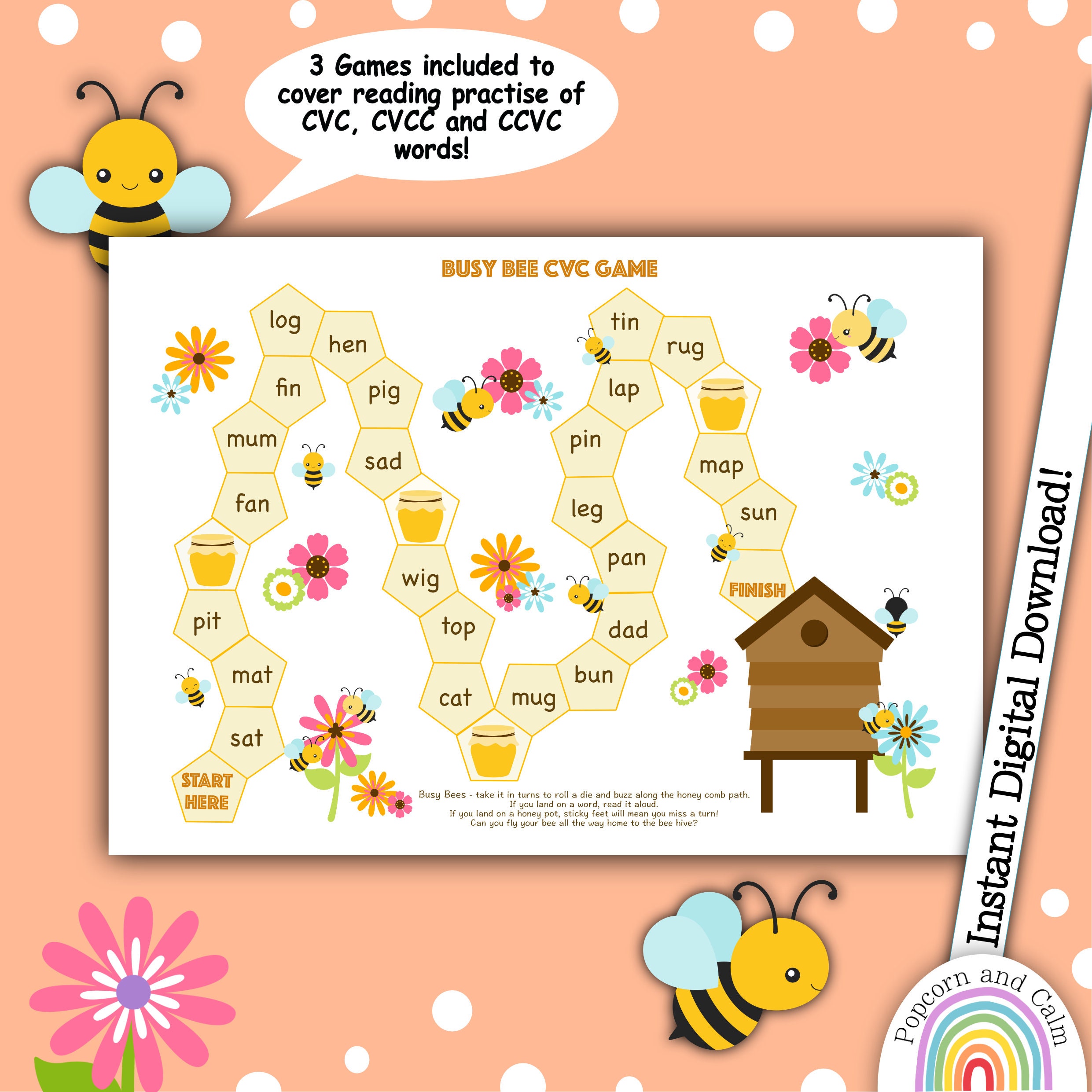Phonics Games, Literacy Games, Literacy Activities, Phonics Printable