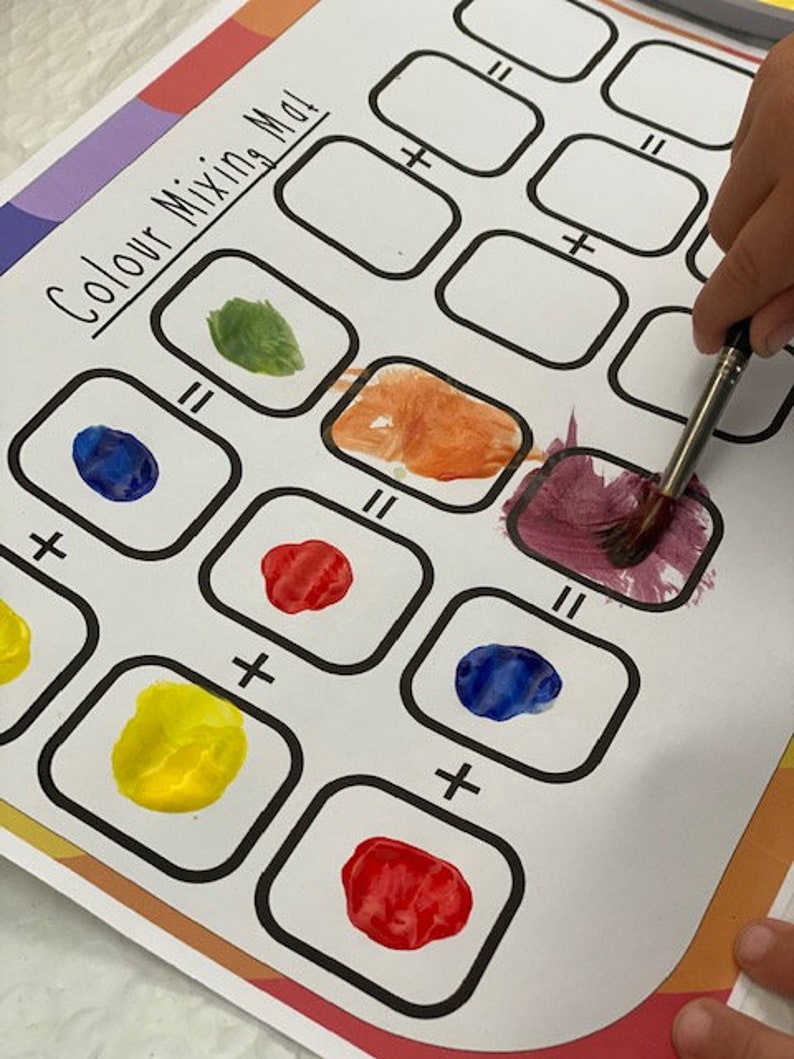 Colour Mixing Mat, Art for Children, Primary and Secondary Colours, Art ...