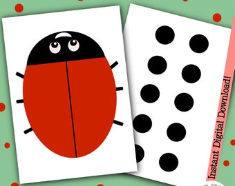 Ladybird Doubles, Number Bonds, Counting Activity, Early Years Resources, Numbers to Ten, Numeracy Download, Printable, Addition Game