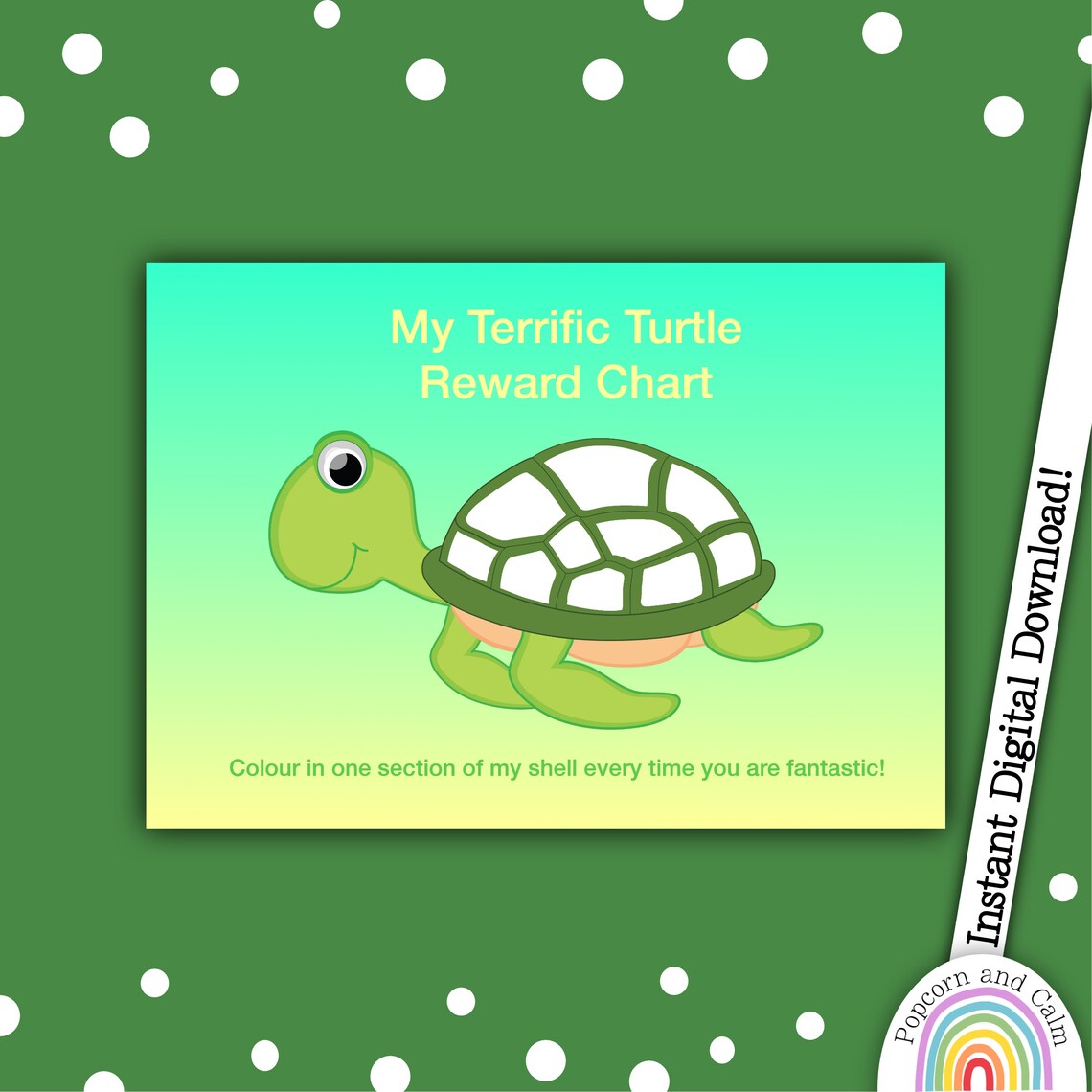 Turtle Reward Chart Toddler Reward Chart Tidy up Chart Etsy UK