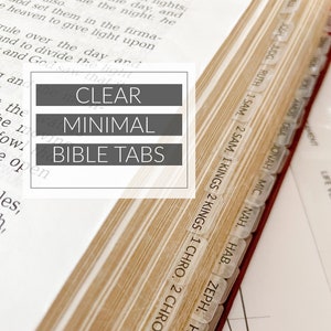 CLEAR BIBLE TABS - minimal, chic and lightweight | English - German - Dutch - French - Spanish