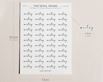 MEETING - funktionaler minimaler Aufkleber