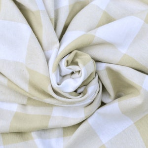 Buffalo Plaid Flanell Stoff Bulk Stock / / Beige/Taupe/Ecru Buffalo Check / / große 2&quot; kariert