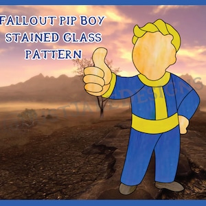 Fallout Pip Boy Stained Glass Suncatcher Pattern