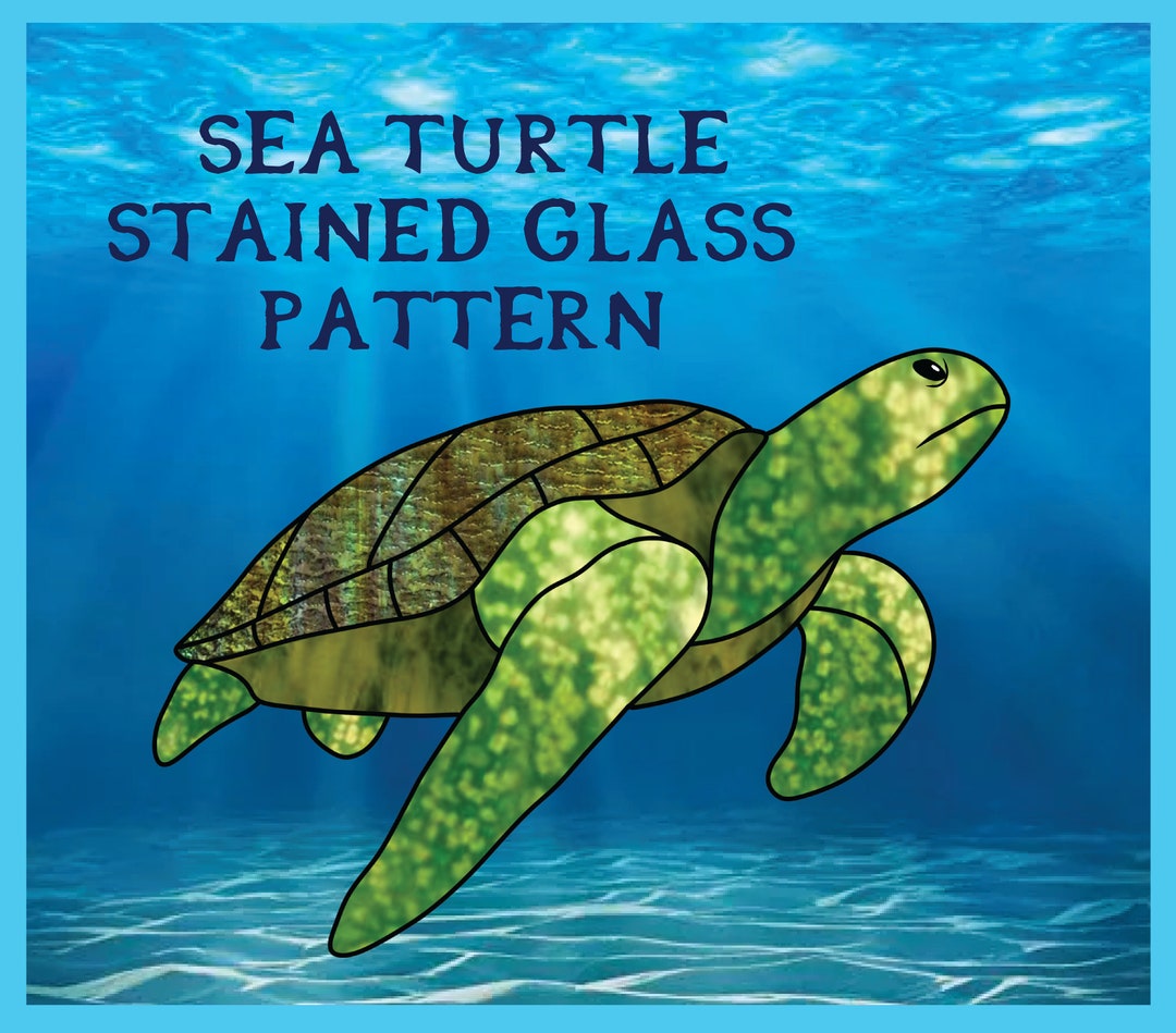 Sea Turtle Stained Glass Pattern - Etsy