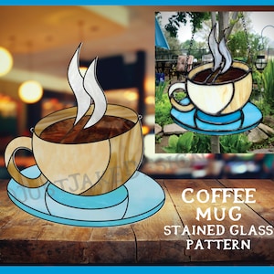Coffee Mug Stained Glass Pattern