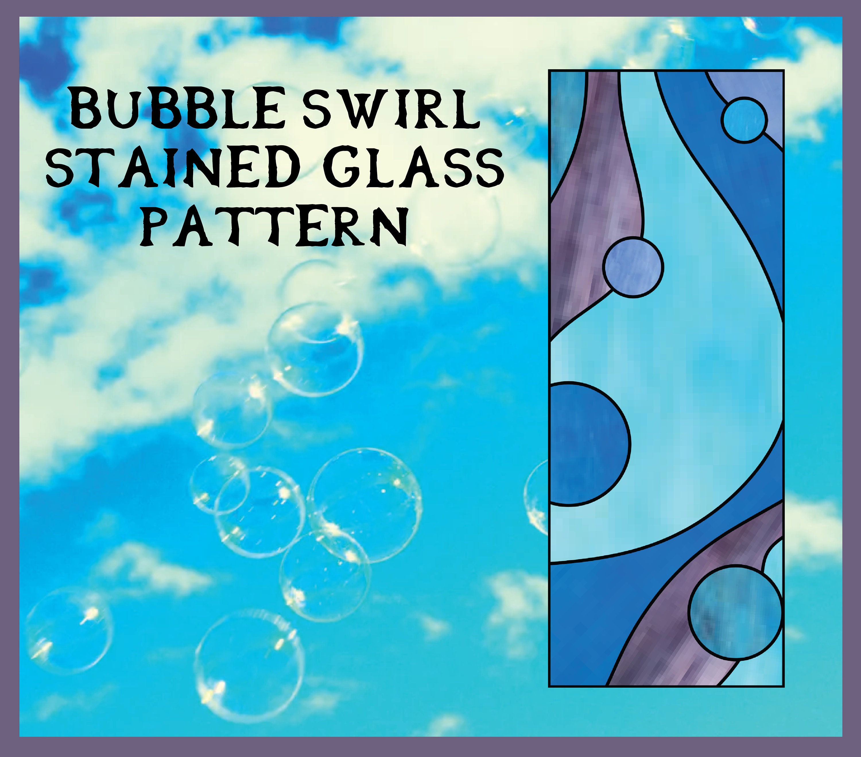 Bubble Swirl Stained Glass Pattern - Etsy