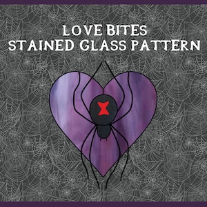 Modèle de vitrail Love Bites
