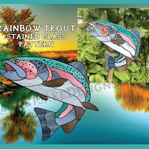 Rainbow Trout Stained Glass Pattern
